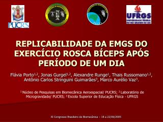 REPLICABILIDADE DA EMGS DO EXERCÍCIO ROSCA BÍCEPS APÓS PERÍODO DE UM DIA