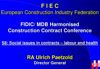 FIDIC/ MDB Harmonised Construction Contract Conference