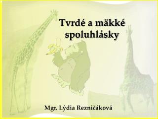 Tvrdé a mäkké spoluhlásky