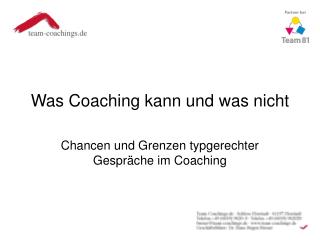 Was Coaching kann und was nicht