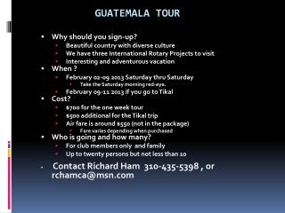 Guatemala Tour