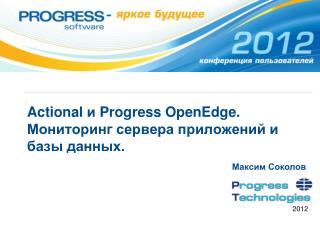 Actional и Progress OpenEdge . Мониторинг сервера приложений и базы данных.
