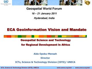 ECA Geoinformation Vision and Mandate