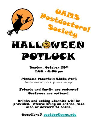 HALL WEEN POTLUCK