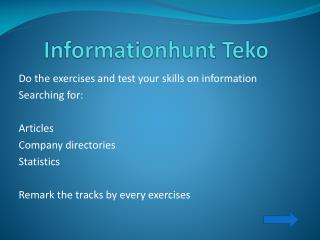 Informationhunt Teko