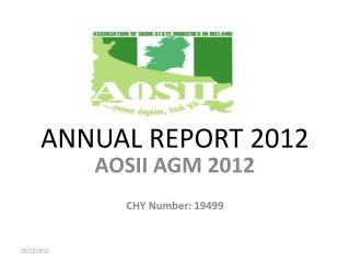 ANNUAL REPORT 2012