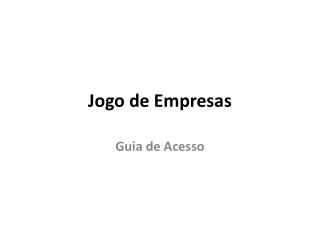 Jogo de Empresas