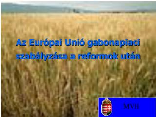 Az Európai Unió gabonapiaci szabályzása a reformok után