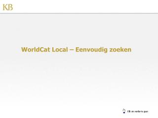 WorldCat Local – Eenvoudig zoeken