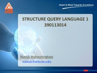 STRUCTURE QUERY LANGUAGE 1 390113014