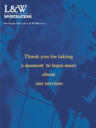Thank you for taking a moment to learn more about our services