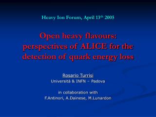 Open heavy flavours: perspectives of ALICE for the detection of quark energy loss