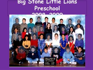 Big Stone Little Lions Preschool 2008-2009