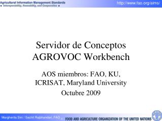 Servidor de Conceptos AGROVOC Workbench