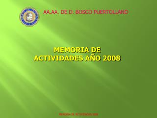 MEMORIA DE ACTIVIDADES AÑO 2008