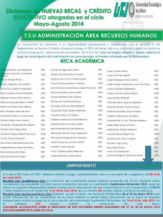 T.S.U ADMINISTRACIÓN ÁREA RECURSOS HUMANOS