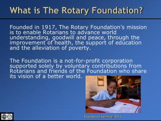 What is The Rotary Foundation?