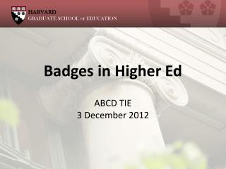 Badges in Higher Ed