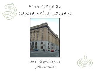 Mon stage au Centre Saint-Laurent