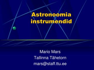 Astronoomia instrumendid