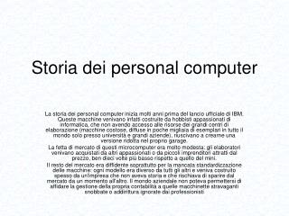 Storia dei personal computer
