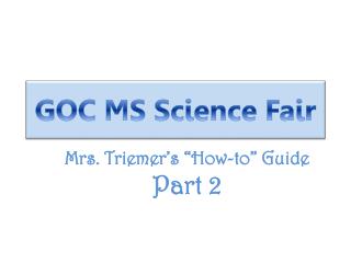 GOC MS Science Fair