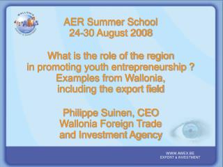 WWW.AWEX.BE EXPORT &amp; INVESTMENT