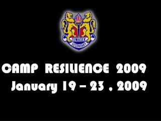 CAMP RESILIENCE 2009 January 19 – 23 , 2009