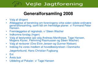 Generalforsamling 2008