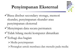 Penyimpanan Eksternal