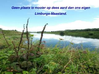 Geen plaats is mooier op dees aard dan ons eigen Limburgs-Maasland.