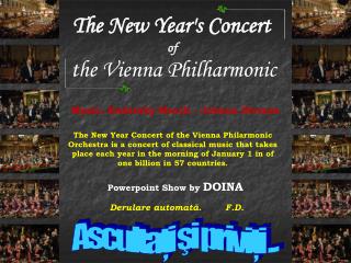 The New Year's Concert of the Vienna Philharmonic