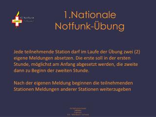 1.Nationale Notfunk-Übung
