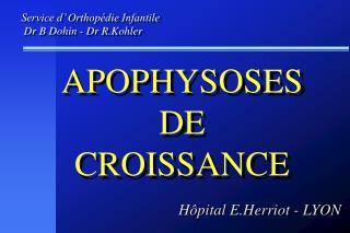 APOPHYSOSES DE CROISSANCE