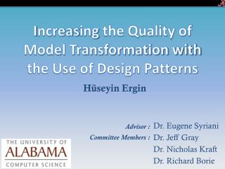I ncreas ing the Quality of Model Transformation with the Use of Design Patterns