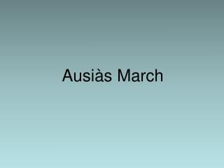 Ausiàs March