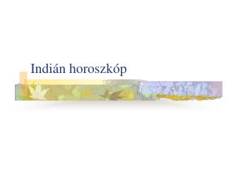 Indián horoszkóp