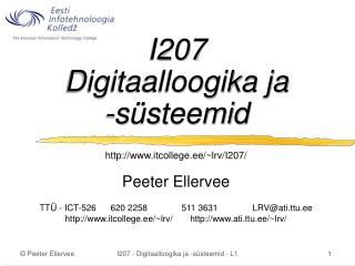 I207 Digitaalloogika ja -süsteemid