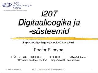 I207 Digitaalloogika ja -süsteemid