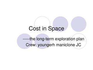 Cost in Space
