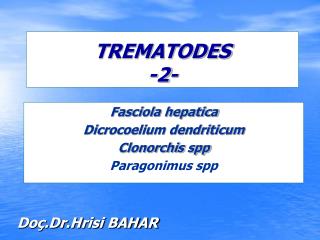 TREMATODES -2-