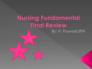 Nursing Fundamental Final Review