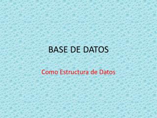 BASE DE DATOS