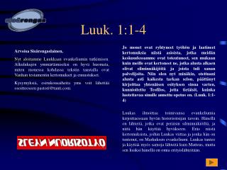 Luuk. 1:1-4