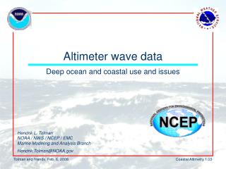 Altimeter wave data