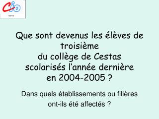 Dans quels établissements ou filières ont-ils été affectés ?