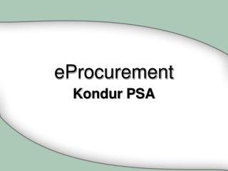 eProcurement