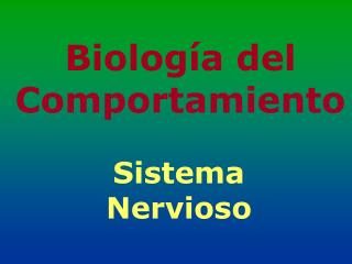 Biología del Comportamiento