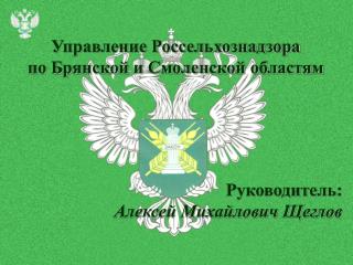 Управление Россельхознадзора по Брянской и Смоленской областям Руководитель: