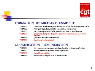FORMATION DES MILITANTS FNME CGT